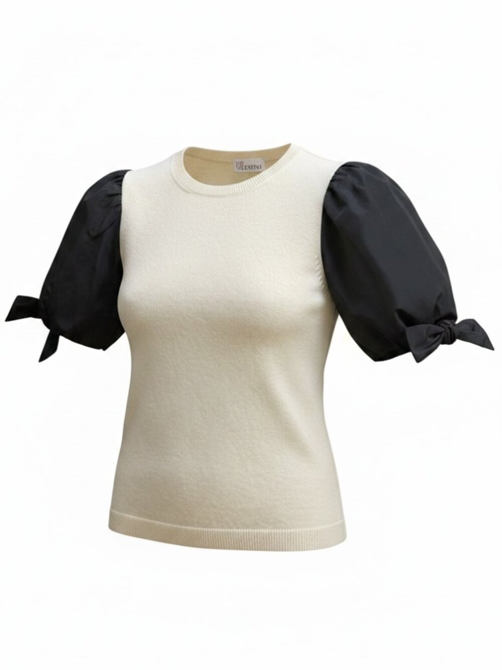 NWT Valentino Cashmere blend Puffy Tie Sleeve Top S